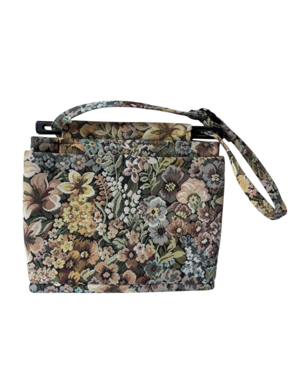Vintage Toby Weston Floral Woven Tapestry Shoulder Bag Cottagecore Boho